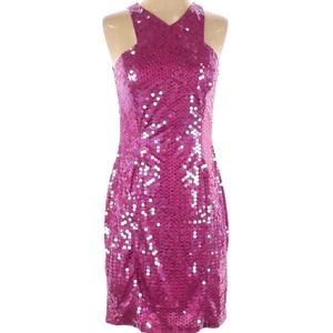 Sexy Sequined Pink Party Dress